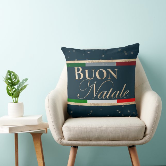 Buon Natale Italian Flag Christmas Cushion (Chair)