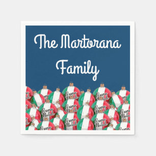 Buon Natale Italian Flag Ornaments Napkins