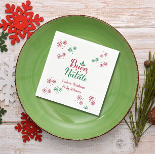 Buon Natale Italian Merry Christmas Napkin