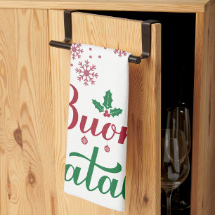 Buon Natale Italian Merry Christmas Tea Towel
