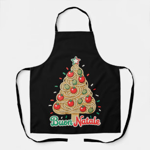 Buon Natale Italian Pasta Christmas Tree Xmas Apron