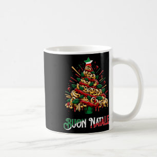 Buon natale italian pasta christmas tree xmas for coffee mug