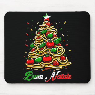 Buon Natale Italian Pasta Christmas Tree Xmas For Mouse Pad