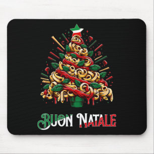 Buon natale italian pasta christmas tree xmas for  mouse pad