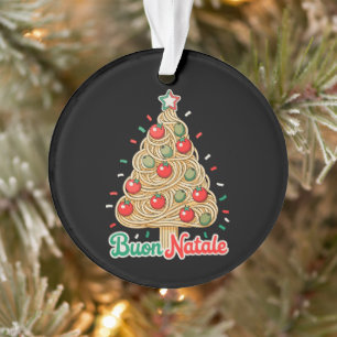 Buon Natale Italian Pasta Christmas Tree Xmas Ornament