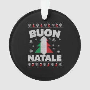 Buon Natale Italian Ugly Christmas Sweater Ornament