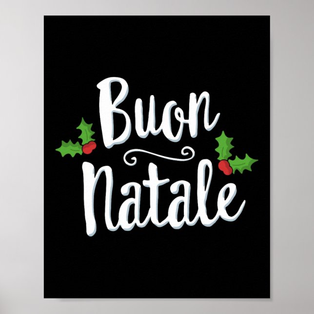 Buon Natale Italy Pride Xmas Holiday Italian Chris Poster (Front)