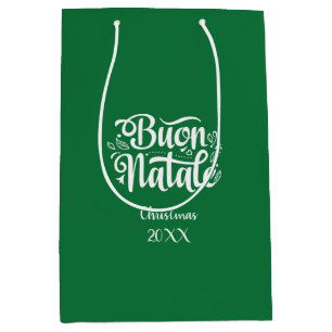 Buon Natale Merry Christmas Medium Gift Bag