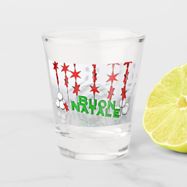 **BUON NATALE** MERRY CHRISTMAS SHOT GLASS (Front)