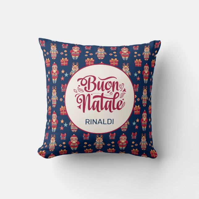 Buon Natale Personalised Cushion (Front)