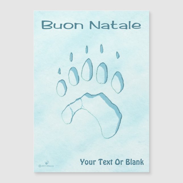 Buon Natale - Polar Bear Paw Print (Front)