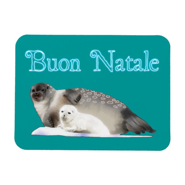 Buon Natale - Ringed Seal Magnet (Horizontal)