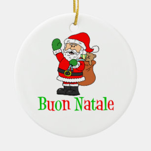 Buon Natale Santa Ornament