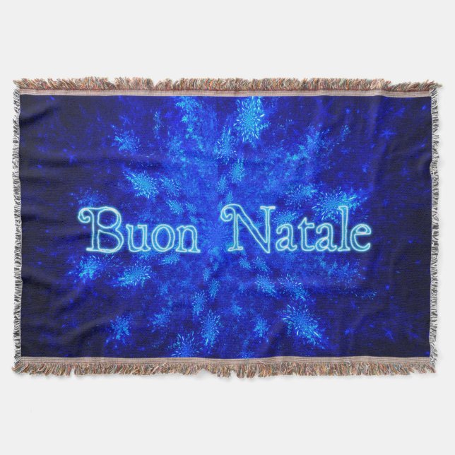 Buon Natale - Snowburst Throw Blanket (Front)