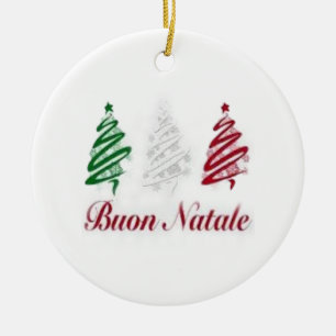 Buon Natale Tri Colour Christmas Ornament