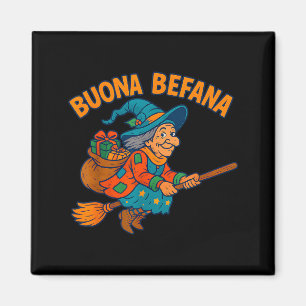 Buona Befana Witch Kids Boys Girls Italian Christm Magnet