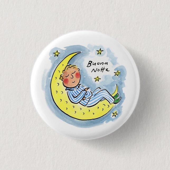 Buona Notte 3 Cm Round Badge (Front)