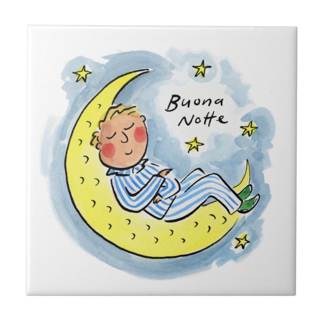 Buona Notte Ceramic Tile (Front)