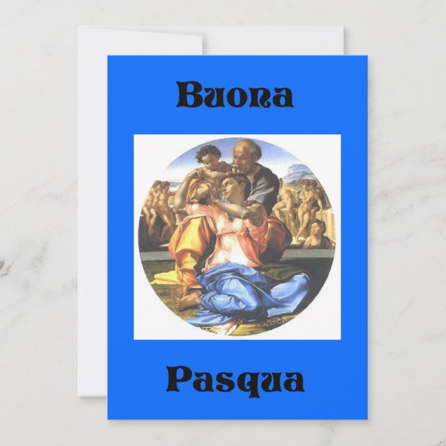 Buona Pascua Italian Happy Easter Greeting Card (Front)