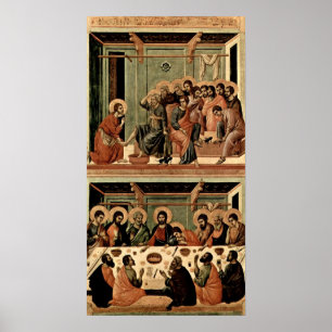 Buoninsegna - Washing of the Feet Last Supper Poster