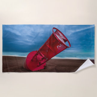 Buoy #2 on Plum Island Beach Towel 70"x35"