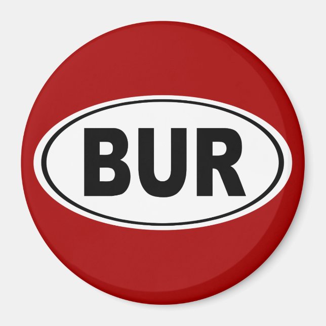 BUR Burlington Massachusetts Magnet (Front)