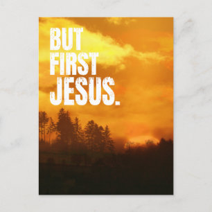 BUR FIRST JESUS NATURE MORNING SUNRISE   POSTCARD