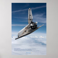 Buran Spaceplane Descending Through Clouds 