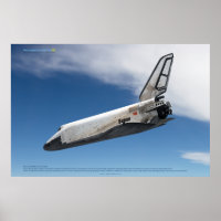 Buran Spaceplane Descending Through Clouds