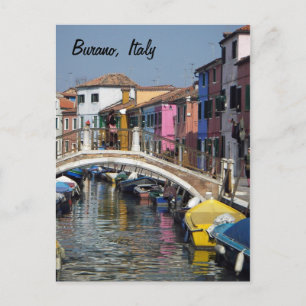 Burano Bridge Postcard