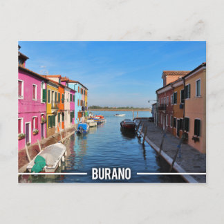 Burano Colourful Houses Postcard