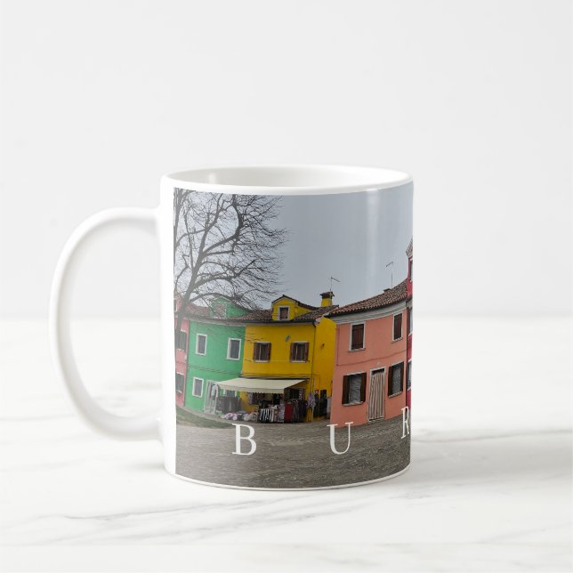 Burano Island houses view mug (Left)