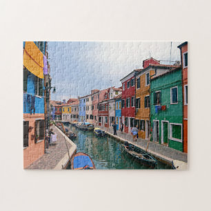 Burano, Italy - Colourful Homes Jigsaw Puzzle