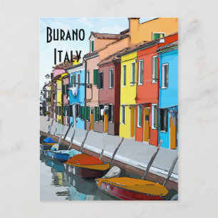 Burano, Italy ,edit text Postcard