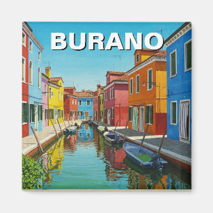 Burano Italy Postcard Magnet