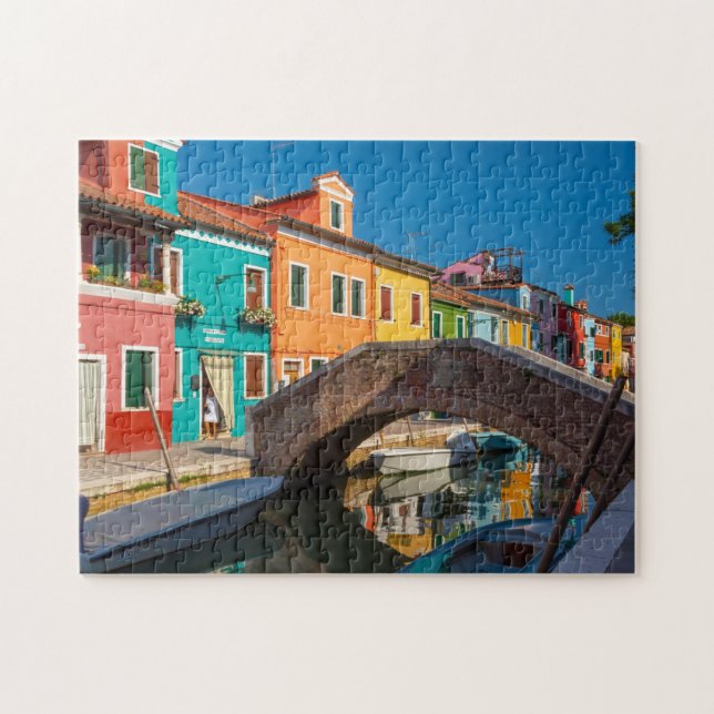 Burano Street Scene Venice Italy Jigsaw Puzzle (Horizontal)