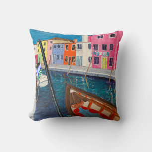 Burano Venice Italy Cushion