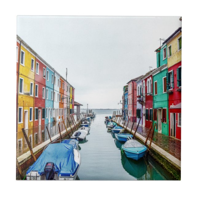 Burano Venice Metropolitan City of Venice Italy  Ceramic Tile (Front)