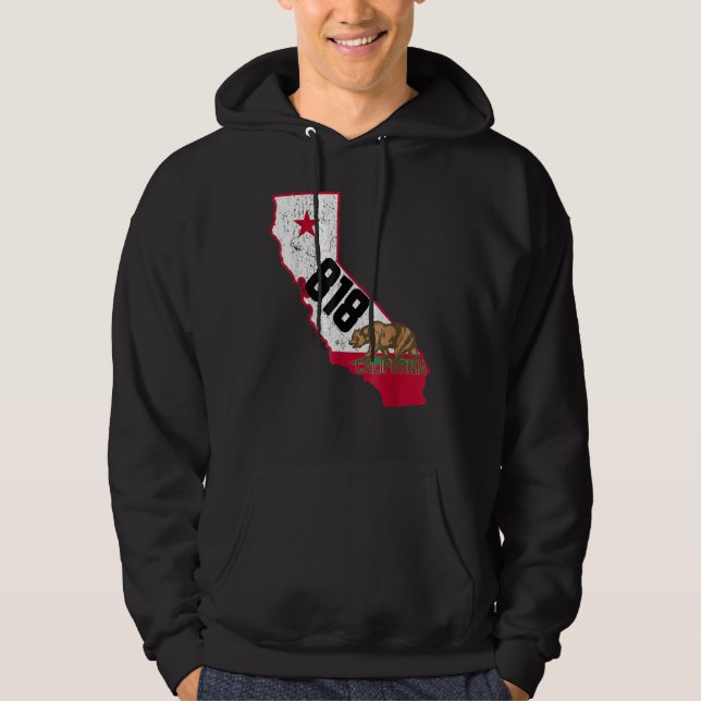 Burbank Area Code 818 Phone Number California Souv Hoodie (Front)