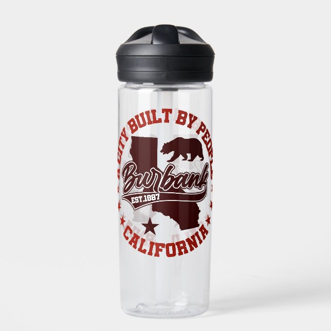 Burbank,California Water Bottle (Front)
