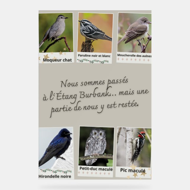 Burbank Pond Bird Collage Poster – (Front)