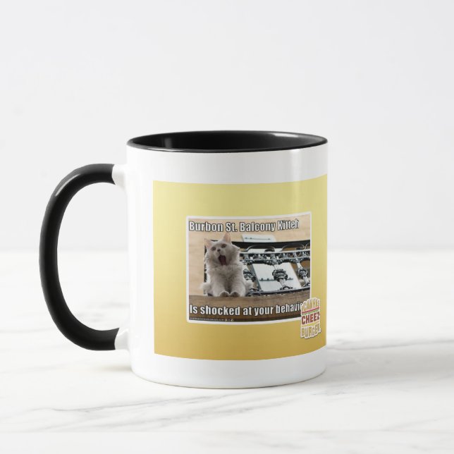 Burbon St. Balcony Kitteh Mug (Left)