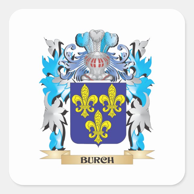 Burch Coat of Arms Square Sticker (Front)