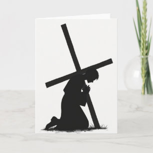 Burdened Silhouette Simple Card