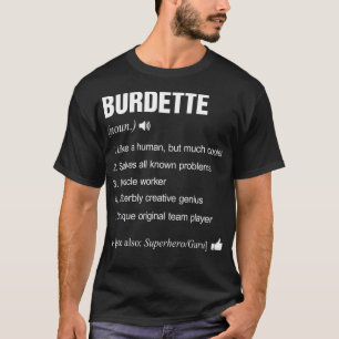 Burdette Name Definition Meaning Family Funny T-Shirt