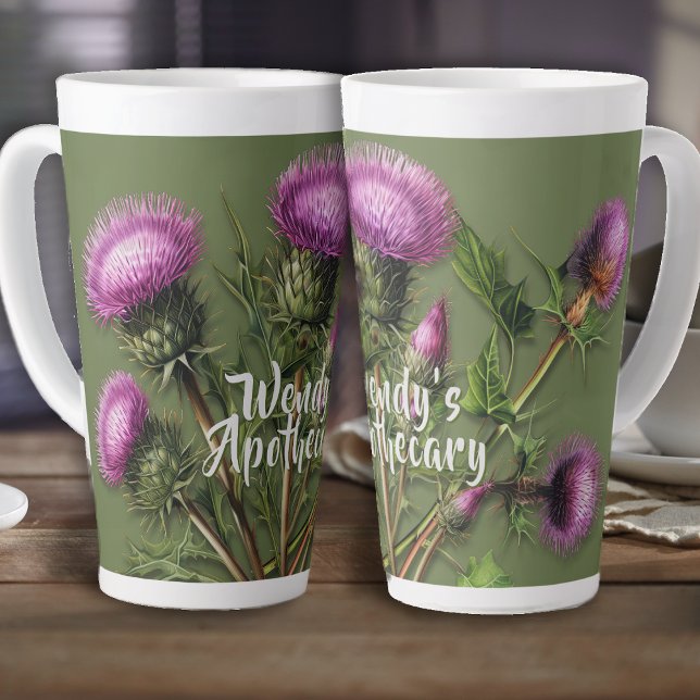 Burdock Herb Personalised Herbalist Latte Mug (Creator Uploaded)