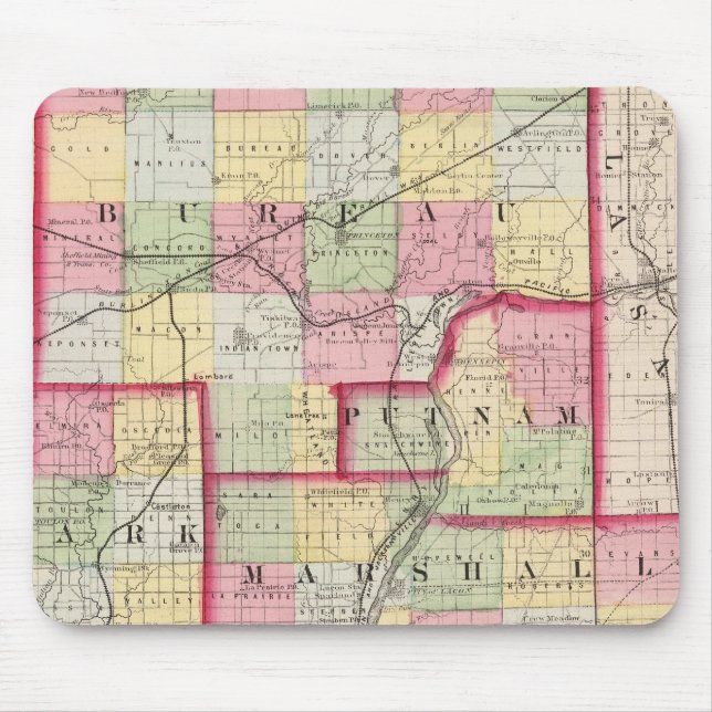 Bureau, Putnam, Stark, Marshall counties Mouse Pad (Front)