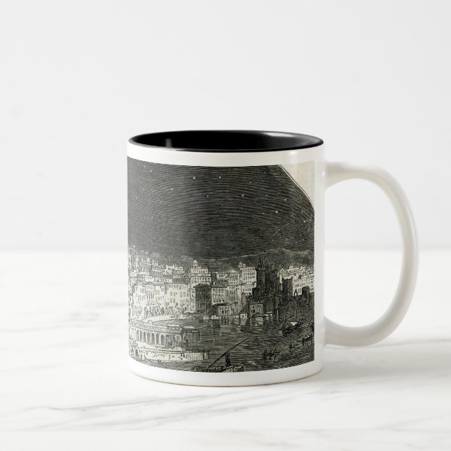 Burford's New Panorama of Naples by Moonlight Two-Tone Coffee Mug (Right)