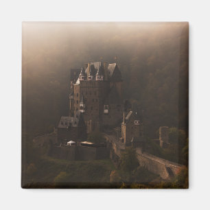 Burg Eltz castle in the morning fog Magnet