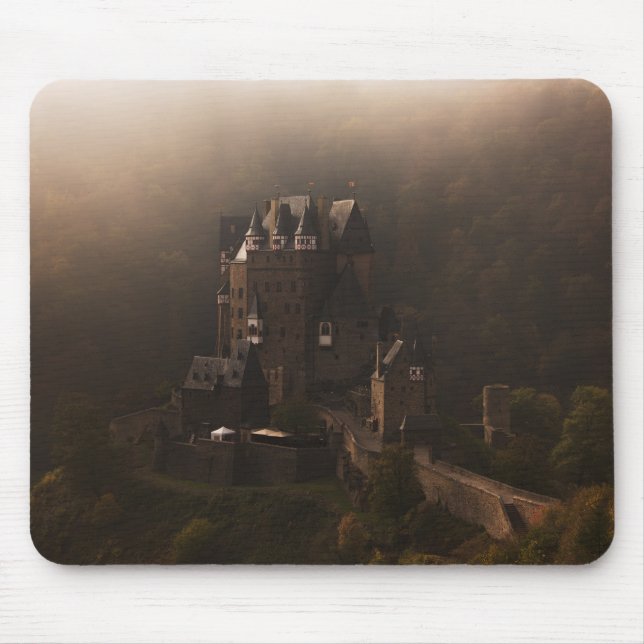 Burg Eltz castle in the morning fog Mouse Pad (Front)